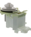 Dishwasher Drain Pump Replacement For 00167082 PS8697211 AP5957895 167082, side view with white plastic housing
