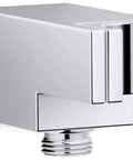 Statement Wall Mount Handshower Supply With Bracket For Backflow Prevention Check Valve And Hose Compatibility, polished chrome