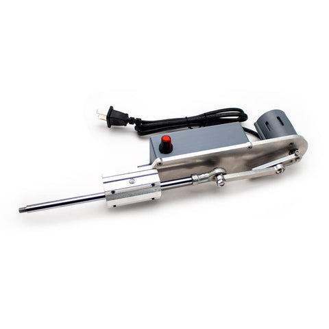 DIY Friendly Dope Reciprocating Linear Actuator With Telescoping Motor shown with aluminum body and adjustable push pull rod