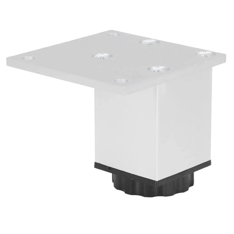 Adjustable Aluminum Alloy Cabinet Leg Set Four Piece With 15mm Height Adjustment, square leg close-up view