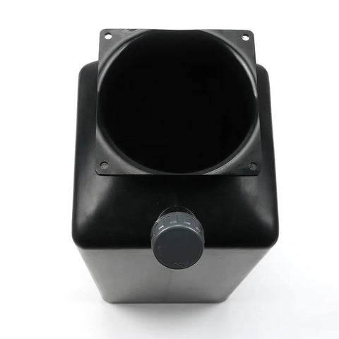Top view of black 10L Hydraulic Reservoir Oil Tank Replacement For Rotary P1427Kit Compatible With 2 Post And Pad Lifts