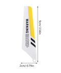 Ultimate Spare Parts Kit for S107 and S107G RC Helicopters in Yellow ABS Plastic, helicopter tail blade with warning text.