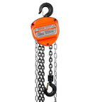1 Ton Hand Chain Hoist 20 Ft Lift 2200 Lbs G80 Galvanized Chain with orange casing and 360 Hook