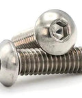Button Head Socket Cap Screw 18-8 Stainless Steel 1/4-28 X 3 Inch Heavy Duty Hex Drive Clean Finish, no markings, corrosion resistant
