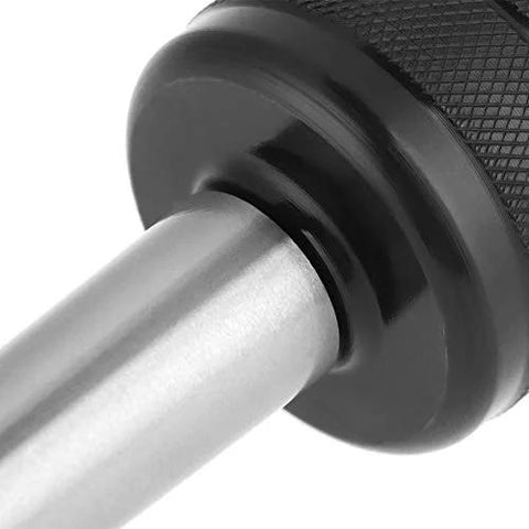 Live center MT2 lathe tool with black knurled grip and silver steel shaft.