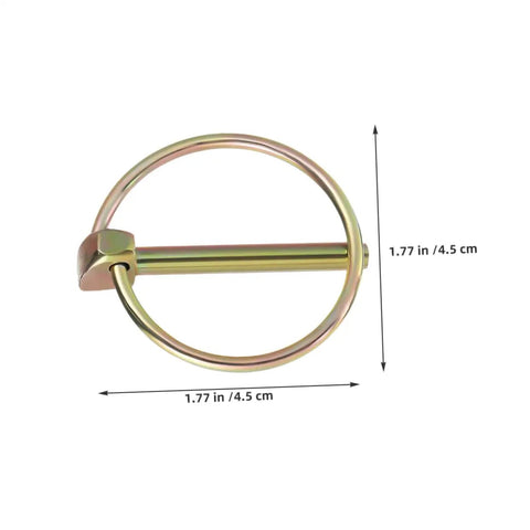 Heavy Duty Lynch Pin Kit With Locking Clips For Trailers Tractors And Mowers Quick Release Design For Easy Maintenance And Safe Operation Three Sixteenth Inch Pins For Trucks Agricultural And Industrial Use 3/16 in steel lynch pin with locking clip, 1.77 in
