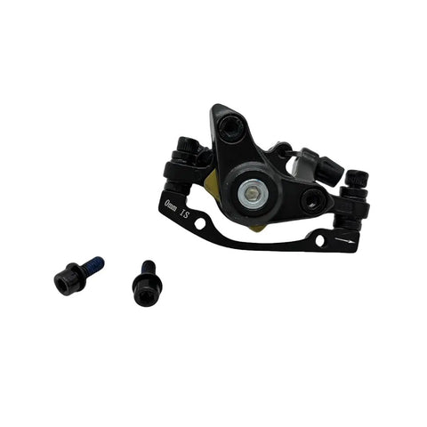 Front and Rear Disc Brake Caliper Replacement Kit for V8 Electric Bicycle, durable caliper visible in black with mounting bolts