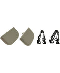 Gray Iron Sun Visor Cap Clip Retainer Kit DS7Z-54672A40-AF For 2013-2016 Fusion And 2013-2016 MKZ, includes two gray visor caps, two clips