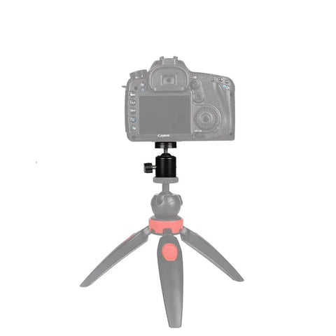 Hot Shoe Mount Adapter With 360 Degree Swivel Mini Ball Head And 1/4 Inch Screw Fits DSLR Cams Monitors GoPro Camcorders Tripods Microphones