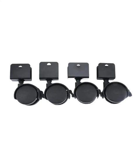 Four Piece Set Of Two Inch U Shaped Stem Casters With Brakes For Office Desks Computers And Home Furniture Perfect For Chairs And Carts