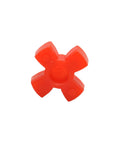 Red flexible spider insert for Aluminum Flexible Shaft Coupling D20 L25 With Bore 4mm To 6mm for precise motion transfer in CNC machines.