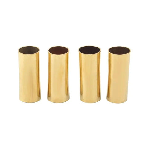 Four tapered brass bushings for Twin Cam motorcycle rocker arms to quiet end ticking noise replacement set, front view