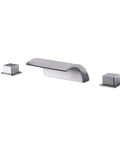 Roman Tub Faucet Brushed Nickel 2 Handle Widespread Bath Waterfall Deck Mount Tub Filler With Valve Built Tough From Solid Brass And Stainless Steel Drip Free Valve Tested To 600000 Uses