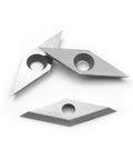 Sharp As A Tack Diamond Carbide Replacement Cutters For Wood Lathe Turning and Shop Detailing with precision ground blades.