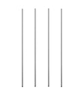 Pack Of Four Mobile Wire Shelving Posts Customize Height From 8 To 86 Inches chrome metal posts for sturdy storage solutions.