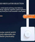 Stepless speed regulator for Heavy Duty 1200Mm Three Blade Metal Ceiling Fan With Low Decibel Operation, features precise control and adjustability.