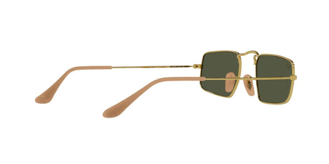 Side view of RB3957 Julie Sunnies Womens Sunglasses XX Small Narrow Fit 120mm Hinge To Hinge 52mm Lens Legend Gold And Green Color