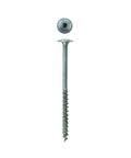 Heavy Duty 10 X 3 Inch Exterior Wafer Head Wood Screws With Torx T Star Plus Drive Rust Resistant Construction Hardware In A Bulk 1000 Piece Pail Including Driver Bit For No Hassle Install And Knockout Strength, featuring a flat wafer head design.