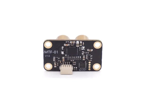 Front view of Optical Flow And Lidar Sensor MTF-01 for ArduPilot PX4 INAV compatible flight control systems, showing USB UART port