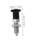 Rock Solid Stainless Steel Spring Plunger With Integrated Reset Mechanism And Precision Fine Thread, shown from the side.