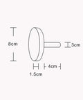 Wooden Cookie Wall Hooks Self Adhesive Coat Rack dimensions 8cm height, 3cm width, 1.5cm depth for kids room organizer.