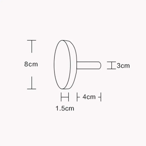 Wooden Cookie Wall Hooks Self Adhesive Coat Rack dimensions 8cm height, 3cm width, 1.5cm depth for kids room organizer.