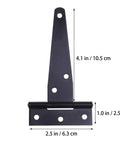 24 Pack Black T Shaped Door Hinges 4 Inch Built To Last Heavy Duty Iron With Six Positioned Screw Holes Silent No Fuss Install