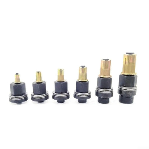 Pro Tips For Panel Pros: This 6 Size Rivet Nut Pliers And 60 Press In Nuts Kit Is The Ultimate Tool Mandrel Set For Metal Assembly, Brackets, And DIY Projects That Get Stuff Done Fast Without Breaking Bank Or Burning Out. six brass rivet nut mandrel heads