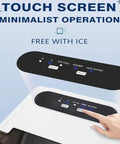Savage Cooling 1.4L Countertop Nugget Ice Maker touch screen control panel for easy operation and minimalist design.
