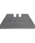 Close-up of a single utility blade from the Regular Duty Utility Blades, 5 Pack For Heavy Duty Cutting, Fits Most Utility Knives.