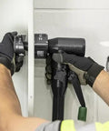 Using Heavy Duty Hydraulic Knockout Kit With Quick Draw Driver For 0.5 To 2 Inch Holes on metal panel