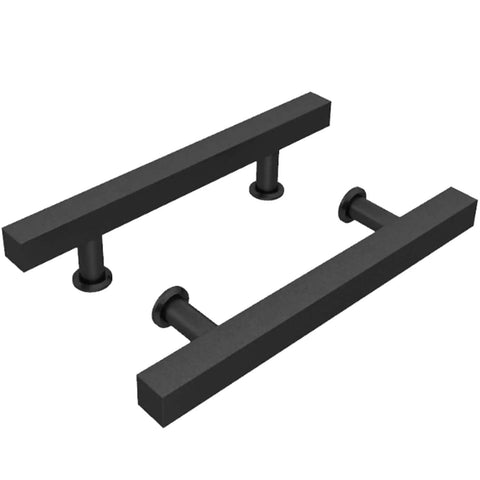 12 Inch Square H Shape Barn Door Pull Handle Dual Side Stainless Steel For Glass And Wood Doors Tough As Nails Heavy Duty