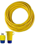 Cordset Perma-Tite Extreme Grade IP69K Watertight Yellow 10/3 Sow 50Ft with L5-20P Plug and L5-20C Receptacle, coiled yellow power cord with plugs