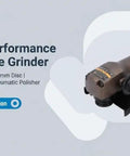 Badass Pneumatic Angle Grinder With 10000 Rpm Air Motor And 110Mm Disc For Fast Polishing Tasks, brown handheld tool, designed for automotive use.