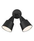 Outdoor Beefed Up Flood Light With Adjustable Swivel Aluminum, 2 Light, 240 Total Watts, Black Finish With Antique Bronze Aluminum Shades