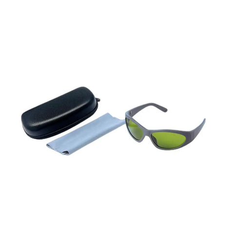 Killer Infrared Nd Yag Laser Safety Glasses For 900 To 1100 Nm With Od Eight Plus Filter And Crystal Clear Lens rated with protective case and cloth.