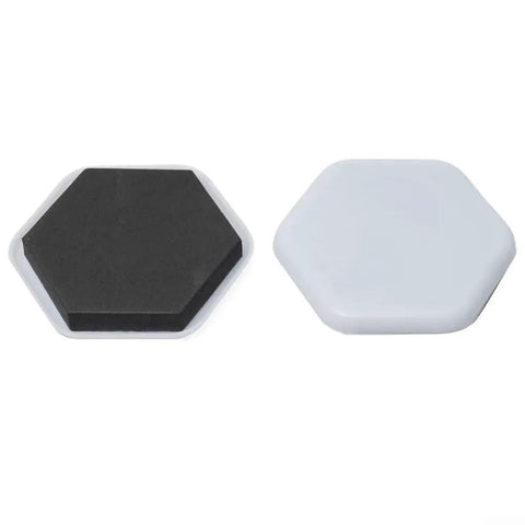 Total Game Changer 20 Pack Heavy Duty Furniture Sliders For Smooth Carpet Moves hexagonal pads in black and white for easy gliding.