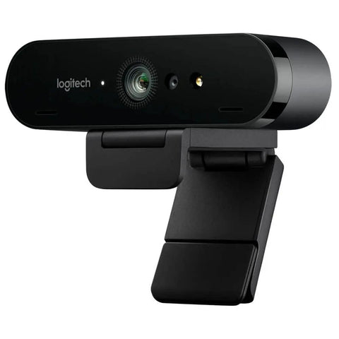 Pro Level 4K Ultra HD Webcam Featuring Swift Auto Focus And Snappy 5X Digital Zoom For Crystal Clear Streams, side view showing design.