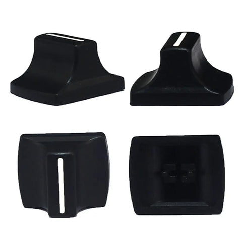Speed Control Lever Fader Knobs Replacement Push Rod Caps made from hard rubber for DJ controllers, shown from multiple angles.