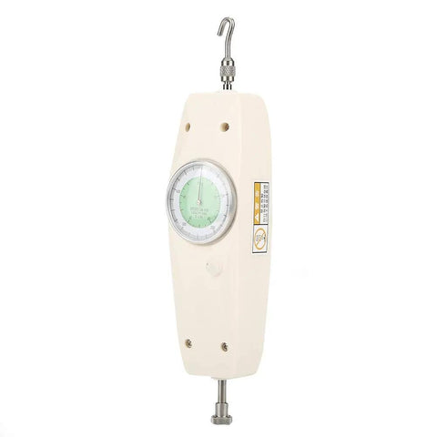 Analog Push-Pull Force Tester 500N Mechanical Dynamometer With Carrying Case Built Tough For Industrial Lab And Educational Use Worksite-Ready Portable Force Meter For Real-World Testing, front view