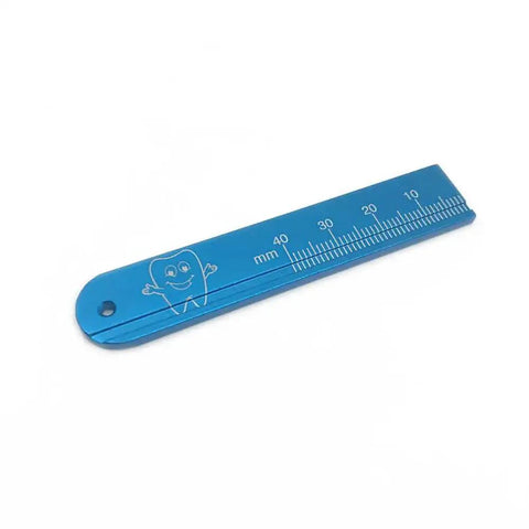 5 Piece Dental Endo Ruler Set For Pro Grade Root Canal Measurement Stainless Steel Colorful Scale Gauges In Purple Red Green Blue Yellow Endodontic Span Measurements For Clinicians blue 40mm stainless ruler