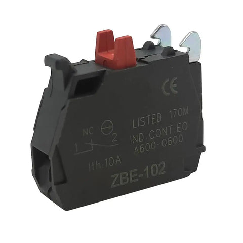 Front view of a 10 Pack Silver Alloy Screw Clamp Terminal Blocks Single Contact 1NC For Quick Hookup Panel Wiring Black Finish Durable.