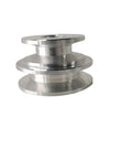 Aluminum Alloy Double Groove Pulley 40 To 50mm For 8 To 20mm Fixed Bore V Shape Timing Belt Or O Type Belt Motor Shaft Drive 10mm Bore Compatible High Strength Durable