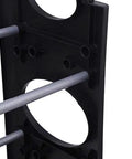Detail of the solid plastic frame of the Four Tier Shoe Rack Organizer Vertical Entryway Storage Shelf.