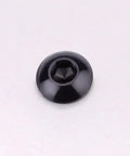 50 Pack 10-32 X 1 Inch Button Head Socket Cap Screws Stainless Steel 304 Allen Hex Drive Coarse Thread Black Coated viewed from top
