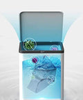 Mini Portable Washing Machine Automatic Compact Laundry Washer with delicate underwear and water, showcasing cleaning features.
