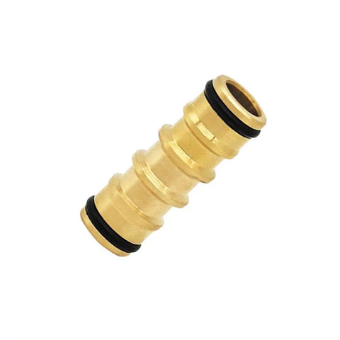 2 Pack Garden Hose Quick Connect Couplers Brass Bidirectional Extension Fittings Male To Male Disconnects For Easy Watering Setup