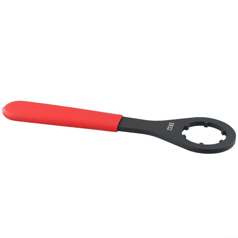 Get That ER32 Collet Chuck Wrench Spanner Tight With High Strength Steel O Type Tool For CNC Milling And Lathe Machines Red Black Finish, featuring a durable red and black steel handle.