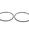 Polyurethane Lathe Drive Belt Set 2 Pack Featuring 5M375 And 5M387 For Mini Metal Lathes showing two textured black drive belts.