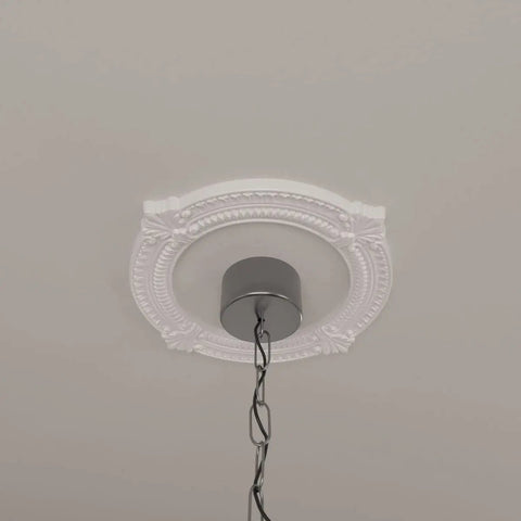 Benson Ceiling Medallion 13 1/8 Inch Exterior Diameter, 8 Inch Interior Diameter, 5/8 Inch Projection, Lightweight Easy Install